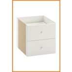 Alony Home Raf Dolabı Parçası Kutusu Çekmeceli Eki Seperatör Mdf Sunta Ayırıcı Kitaplık 33x33x37 Beyaz
