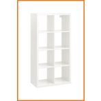 Alony Home Raf Mdf Sunta Arka Tarafı Açık Yatay Dikey Kitaplık Çerçevelik Saksılık Çiçeklik 77x147x39 Beyaz