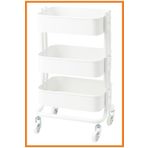 Alony Home Rashult Servis Arabası 38 X 28 X 65 Cm Çelik Beyaz