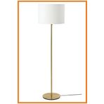 Alony Home Ringsta Skaftet Yer Lambası 153 Cm Çelik Beyaz Pirinç Rengi