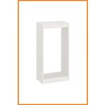 Alony Home Saklama Ünitesi İskeleti Kılavuz Raylı Duvara Sabitlenmeli Sunta Oyuncak Eşya Mutfak 46x94x30 Beyaz