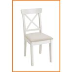 Alony Home Sandalye Ahşap Yıkanabilir Çıkarılabilen Döşemeli Yemek Odası Mutfak Ofis Cafe 40x91x53 Beyaz