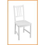 Alony Home Sandalye Masif Ahşap Mutfak Yemek Odası Ofis Cafe Bahçe Balkon 42x90x49 Beyaz