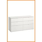 Alony Home Şifonyer 6 Çekmeceli Dayanıklı Yatak Odası Mobilyası Modern 140x75x47 cm Beyaz