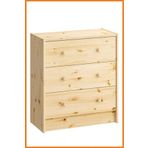 Alony Home Şifonyer Ahşap 3 Çekmeceli Yatak Odası Sağlam Saklama Alanı 70x62x30 cm Kahverengi