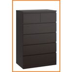Alony Home Şifonyer Çekmeceli Depolama Düzenleme Yatak Odası Kolay Temizlenir 123x80x48 Kahverengi