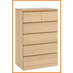 Alony Home Şifonyer Çekmeceli Sağlam Rahat Açılır Depolama 123x80x48 Cm Kahverengi