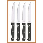 Alony Home Snitta Biftek Bıçağı 22 cm 4 Adet Paslanmaz Çelik Siyah