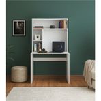 Alora Kitaplıklı Çalışma Masası, Bilgisayar Masası - 75 X 45 - Beyaz