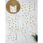 Alp Bebe Minik Kalpler Kaşkorse 10 Lu Hastane Çıkışı Set - Turuncu - 0 - 3 Ay