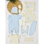 Alp Bebe Safari Kaşkorse 10 Lu Hastane Çıkışı Set - Mavi - 0 - 3 Ay