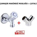 Alp Çamaşır / Bulaşık Makinesi Musluğu Ve Çatal Çift Çıkış Aparatı Krom