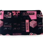 Alp Collection Blackpink K-Pop Desenli Kalemlik Fermuarlı Makyaj Çantası Büyük Boy