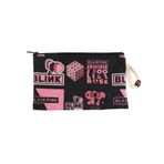 Alp Collection Blackpink K-Pop Desenli Kalemlik Fermuarlı Makyaj Çantası Orta Boy 12cm X 20cm