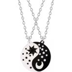 Alp Collection Bybag Ikili Ying Yang Best Friends Bff Metal Ay Güneş Zincirli Kolye