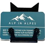 Alp in Alpes Kedi Temalı Kartvizitlik Şık ve Kullanışlı 1 Adet Veteriner Kliniği İçin - Siyah
