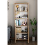 Alpa Ev Mobilya Kapaklı Çok Amaçlı Mutfak Dolabı 150X50X22 cm - Raflı Erzak Dolabı Modern Depolama Ünitesi - Beyaz - Atlantik Çam