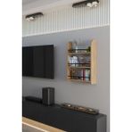 Alpa Ev Mobilya Modern Ahşap 3 Katlı 90 cm Çalışma Odası Kitaplık Rafı - Duvar Tipi Montessori Kitap Düzenleyici - Atlantik Çam