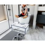 Alpa Ev Mobilya Modern Çocuk Basamağı ve Yükseltici Tabure - Tuvalet ve Lavabo Önü Eğitici Platform - Beyaz