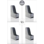 Alpa Store Ops Mg 101 Magazinlik 4'lü Set A4 Demonte Plastik Dikey Klasör Arşiv Kutusu Organizer Saklama - Gri