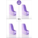 Alpa Store Ops Mg 101 Magazinlik 4'lü Set A4 Demonte Plastik Dikey Klasör Arşiv Kutusu Organizer Saklama - Pastel Mor