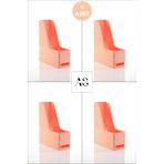 Alpa Store Ops Mg 101 Magazinlik 4'lü Set A4 Demonte Plastik Dikey Klasör Arşiv Kutusu Organizer Saklama - Pastel Turuncu