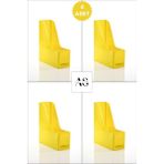 Alpa Store Ops Mg 101 Magazinlik 4'lü Set A4 Demonte Plastik Dikey Klasör Arşiv Kutusu Organizer Saklama - Sarı