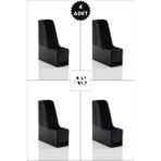 Alpa Store Ops Mg 101 Magazinlik 4'lü Set A4 Demonte Plastik Dikey Klasör Arşiv Kutusu Organizer Saklama - Siyah