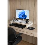alpaevmobilya Ergonomik MDF Monitör Standı Ekran Yükseltici Masaüstü Düzenleyici Organizer Telefon-Bardak Bölmeli