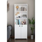 alpaevmobilya Kapaklı Çok Amaçlı Salon Dolabı 150x50x22 cm Raflı Kitaplık Dekoratif Depolama Ünitesi
