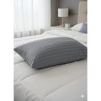 Alpateks Home Orta Boy 40X60CM %100PAMUKLU Saten Yastık Kılıfı 2'li Gizli Fermuarlı - Gri