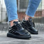 Alpay Shop WG094 Kömür Siyah Rugan Erkek Casual Ayakkabı