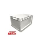 Alpbx 1.Kalite Beyaz Plastik Kasa 60x40x32 cm - Kokusuz Sağlam Plastik Kutu 65 Litre