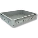 Alpbx 1.Kalite Gri Hamur Pasası 40x30x7.5 cm - Gıdaya Uygun Plastik Kasa Hamur Kasası 7 Litre