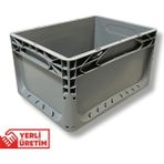 Alpbx 1.Kalite Gri Plastik Kasa 40x30x22 cm - Kokusuz Sağlam Plastik Kutu 21 Litre