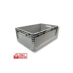 Alpbx 1.Kalite Gri Plastik Kasa 60x40x22 cm - Kokusuz Sağlam Plastik Kutu 44 Litre