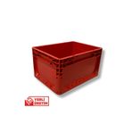 Alpbx 1.Kalite Kırmızı Plastik Kasa 40x30x22 cm - Kokusuz Sağlam Plastik Kutu 21 Litre