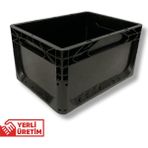 Alpbx 1.Kalite Siyah Plastik Kasa 40x30x22 cm - Kokusuz Sağlam Plastik Kutu 21 Litre