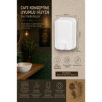 Alper Banyo 500 cc Beyaz Sıvı Sabunluk Duvara Monte Plastik Sıvı Sabun Dispanseri Cafe Otel WC Lavabo İçin