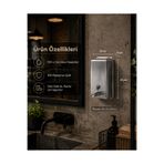 Alper Banyo 500 cc Paslanmaz Çelik Sıvı Sabunluk Duvara Monte Otel Cafe Restoran Tipi Metal Sabun Dispenseri
