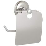 Alper Banyo İris Kapaklı Tuvalet Kağıtlığı Krom Kaplama Metal Tuvalet Kağıdı Askılığı, Duvara Monte WC Kağıt Havluluk, Modern Banyo Aksesuarı, Hem Yapışkanlı Hem Montajlı Ürün