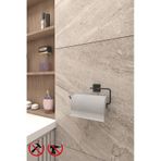 Alper Banyo Jasmin Kare Yapışkanlı Siyah Solo Havluluk Siyah
