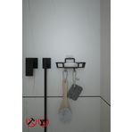 Alper Banyo Metal Duvar Monteli Raflı Ve Askılı Mutfak Sabunluk - Vidalamadan Montaj, Modern Tasarım