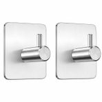 Alper Banyo Premium 2’li Krom Yapışkanlı Askı Seti, 304 Paslanmaz Çelik Duvar Askılığı, Banyo ve Mutfak İçin Metal Havlu Askısı, Hem Yapışkanlı Hem Vidalı Montajlı, 5 Yıl Garantili
