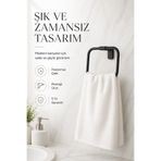 Alper Banyo Premium F1 Model Siyah Halka Havlu Askısı Paslanmaz Çelik Montajlı Banyo Havluluk 5 Yıl Garantili
