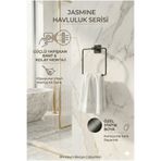 Alper Banyo Yapışkanlı Siyah Kare Havluluk | Delmeden Montaj | Modern Banyo Havlu Askısı