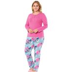 Alperi 79-34 Kadın Büyük Beden Uzun Kol Pijama Takımı