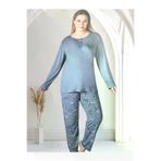 Alperi 79023 Zen Büyük Beden Yazlık Uzun Kol Kadın Pijama Takımı