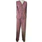 Alperi 79068 Boydan Düğmeli Uzun Kol Anne Pijama Takımı Yazlık