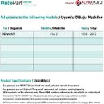 Alpha Auto Part Renault Clio 2 Için Sunroof Tamir Plastiği- Sağ ve Sol